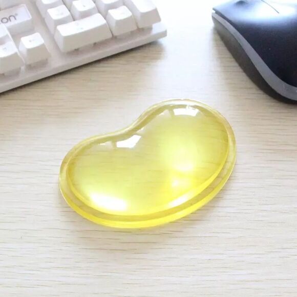 🆕Yellow Heart Shaped Soft Silicone Wrist Rest - Picture 3 of 6